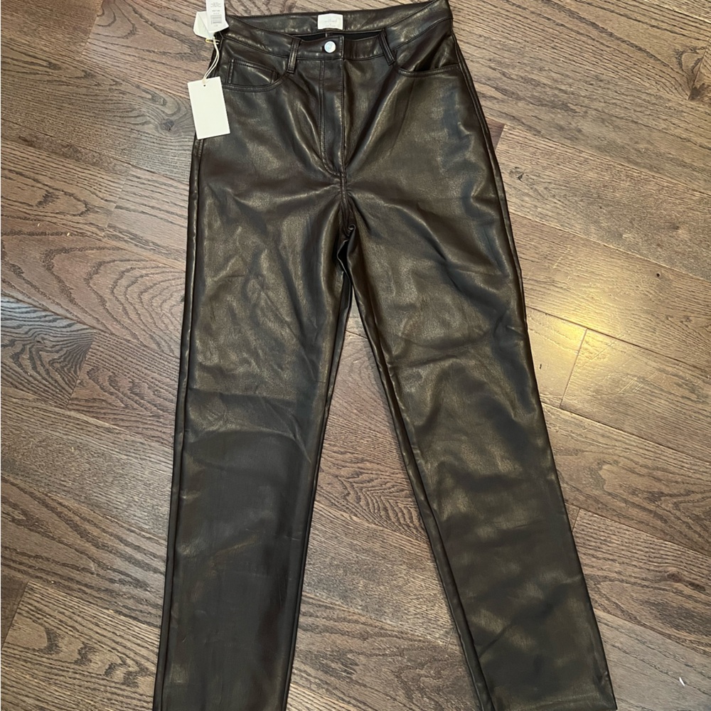 Wilfred’s Pleather Dark Brown Pants